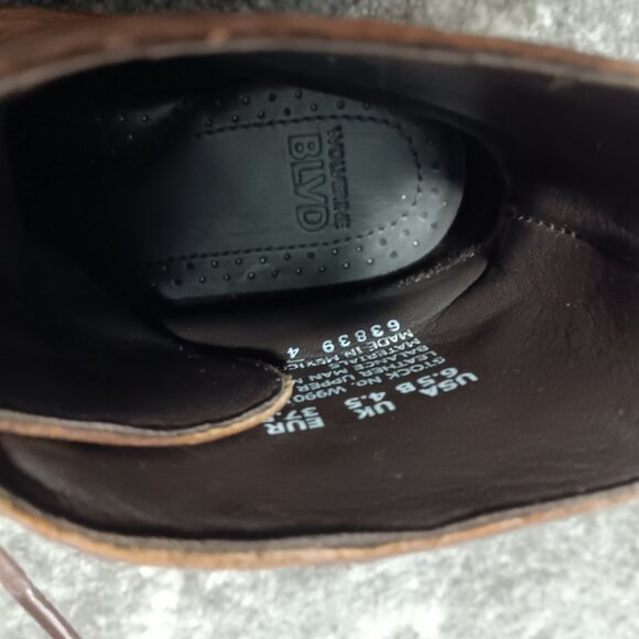 Wolverine BLVD womens leather chestnut boots 6.5 - Picture 5 of 8